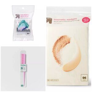 Up&Up Makeup Tool Bundle Cosmetic Wedges Teasing Comb Applicators